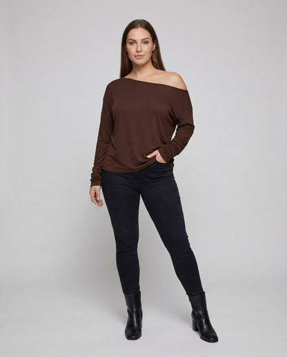 Damen Lagenlook Asymmetrischer Ausschnitt - Eveloria