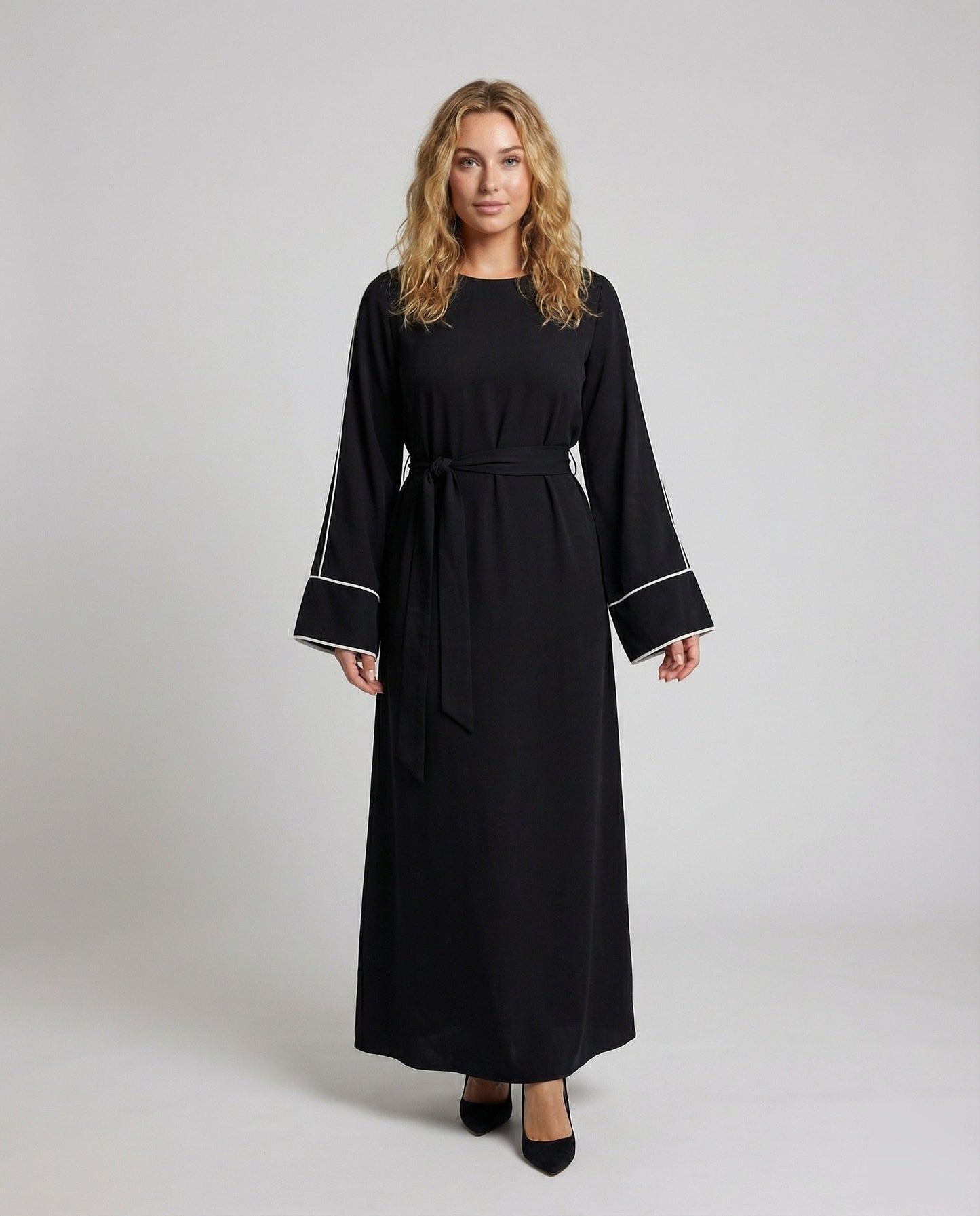 Damen Maxikleid Elegantes Langkleid mit Schlüpfer - Eveloria