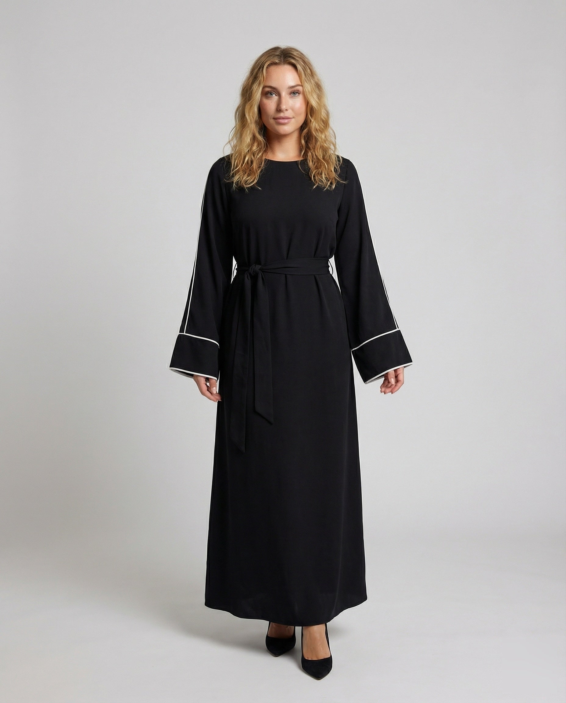 Damen Maxikleid Elegantes Langkleid mit Schlüpfer - Eveloria