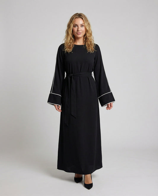 Damen Maxikleid Elegantes Langkleid mit Schlüpfer - Eveloria