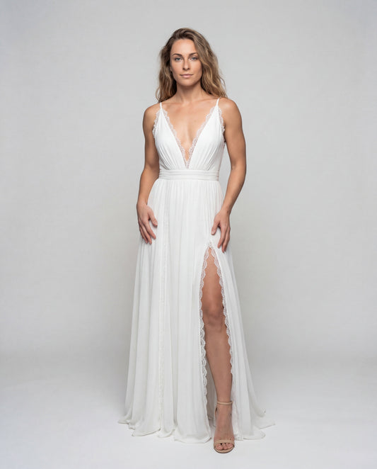 Damen Brautkleid Tüllrock Boho Stil - Eveloria