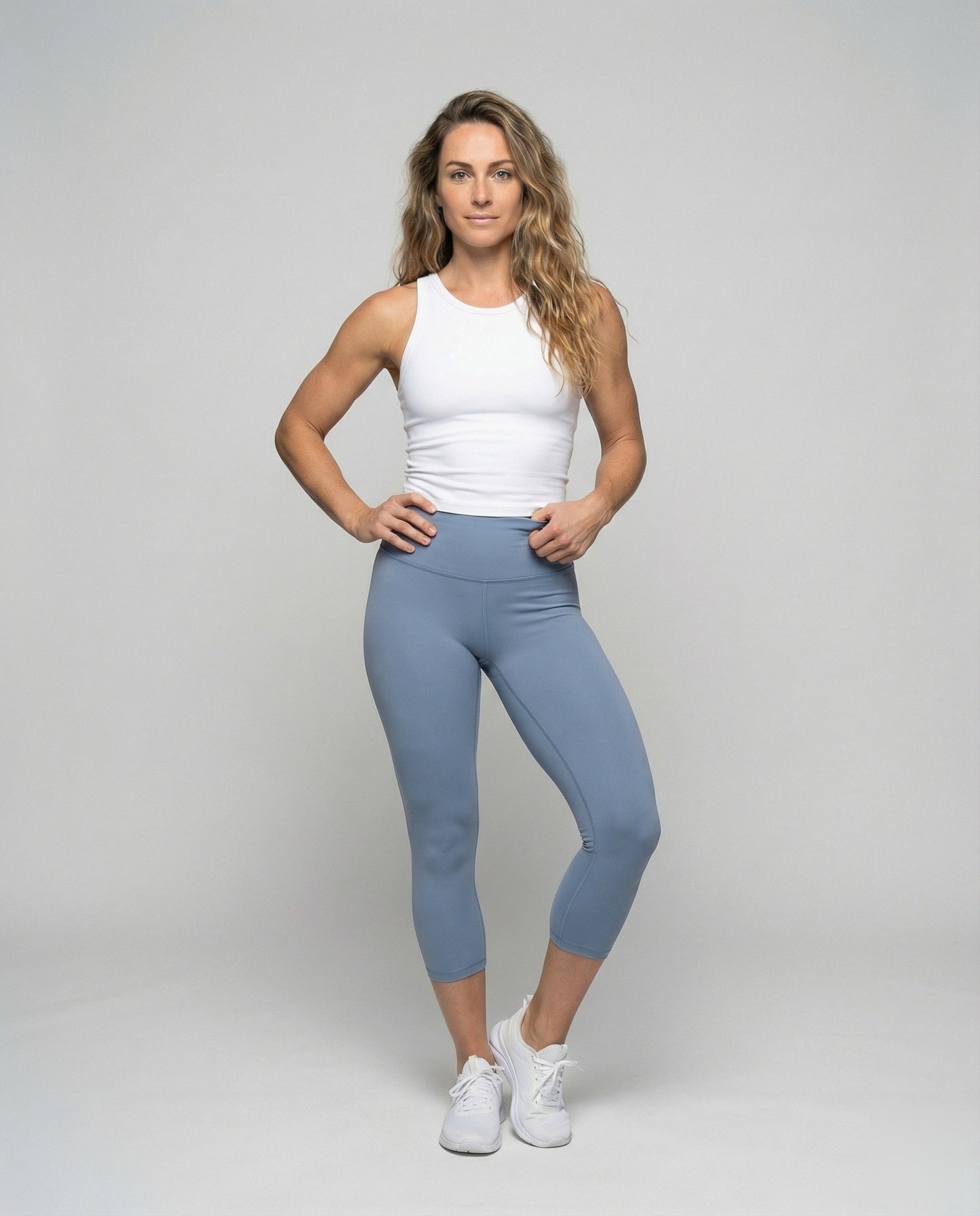 Damen Fitnessleggings Formender Stoff Schwarz - Eveloria