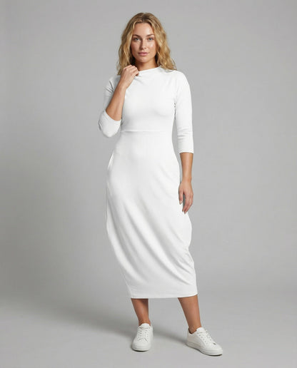 Damen Midikleid Drapé-Rock Elegantes Design - Eveloria