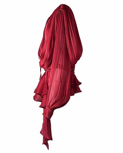 Eveloria Damen Minikleid Rüschen
