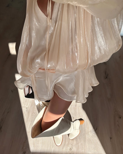 Eveloria Damen Minikleid Rüschen