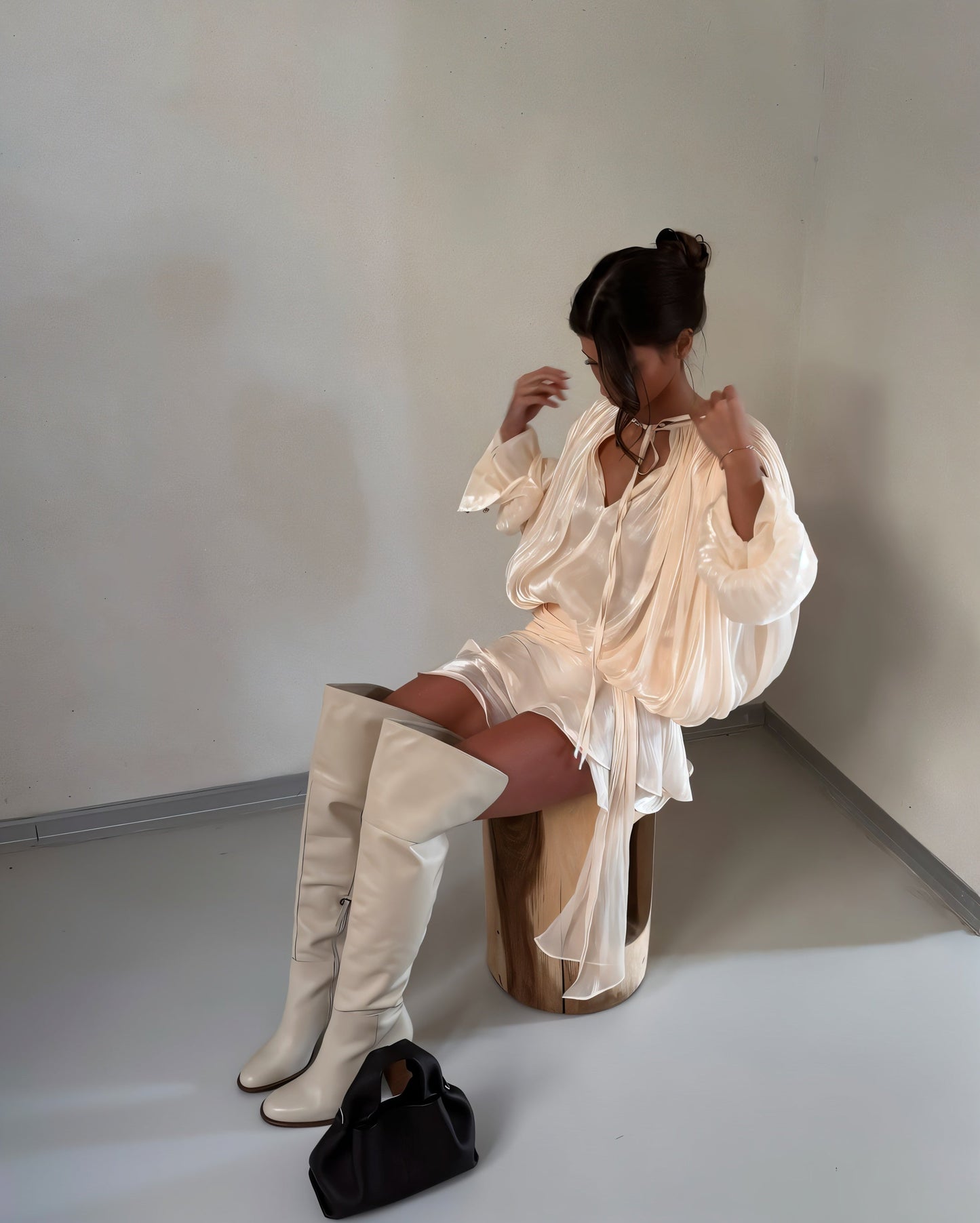 Eveloria Damen Minikleid Rüschen