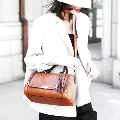 Eveloria Damen Handtasche Weiches Leder Riemen Reißverschluss
