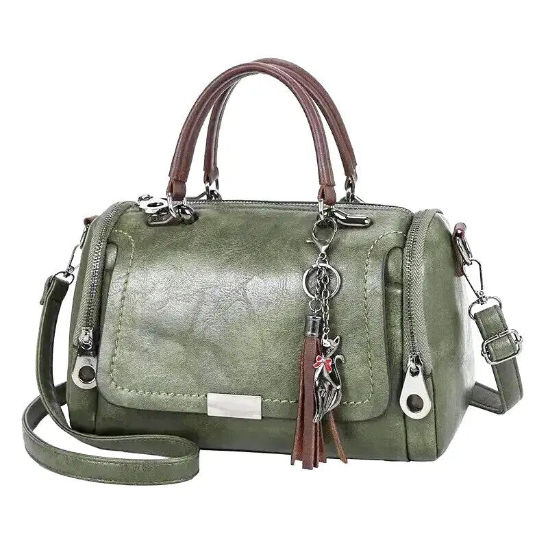 Eveloria Damen Handtasche Weiches Leder Riemen Reißverschluss