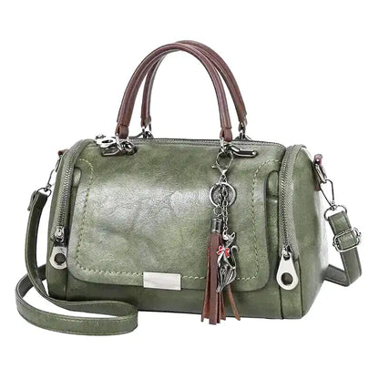 Eveloria Damen Handtasche Weiches Leder Riemen Reißverschluss
