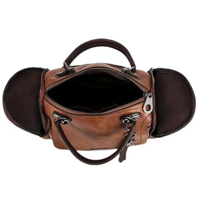 Eveloria Damen Handtasche Weiches Leder Riemen Reißverschluss