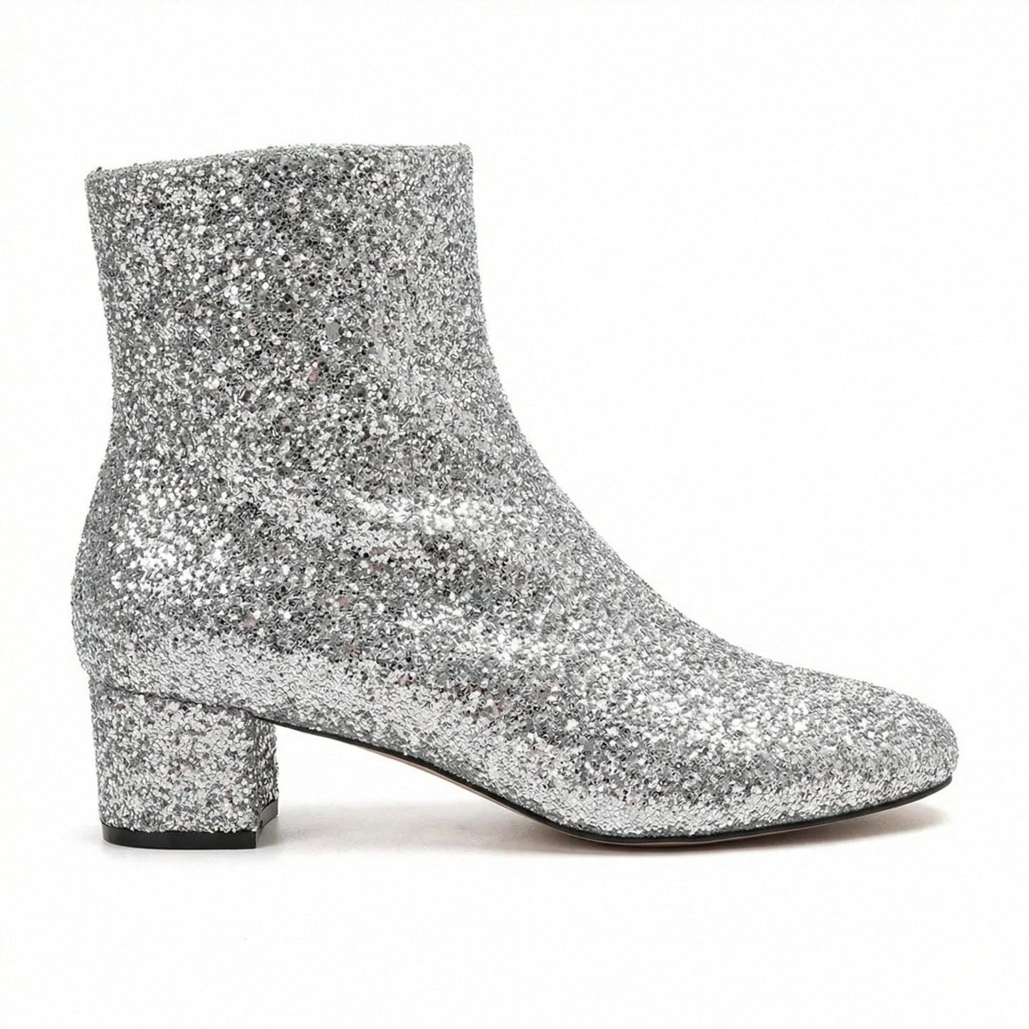 Eveloria Damen Ankle Boots Glitzernd Blockabsatz