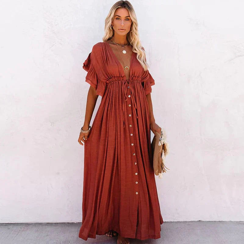 Eveloria Damen Strandkleid