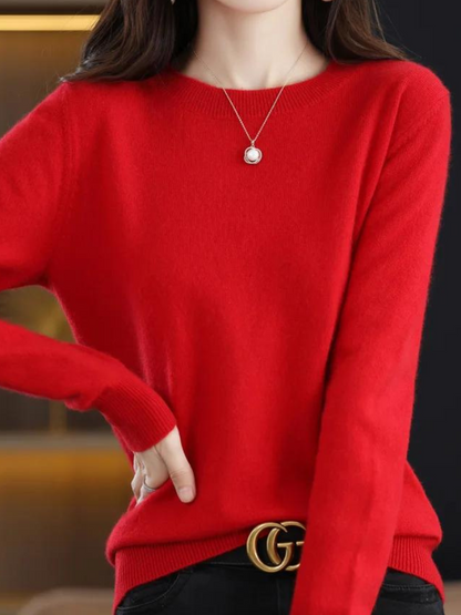 Eveloria Damen Wollpullover Klassisch