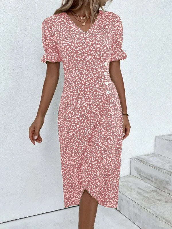 Damen Sommerkleid Leicht Feminin Pastell