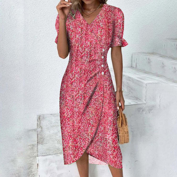 Damen Sommerkleid Leicht Feminin Pastell