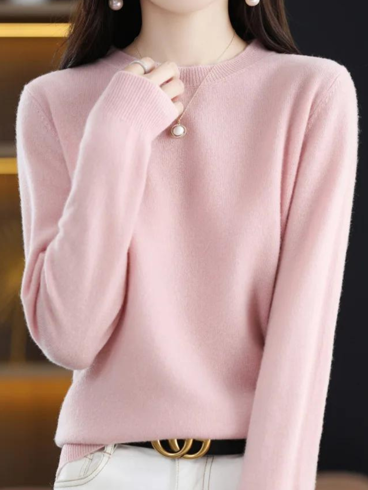 Eveloria Damen Wollpullover Klassisch
