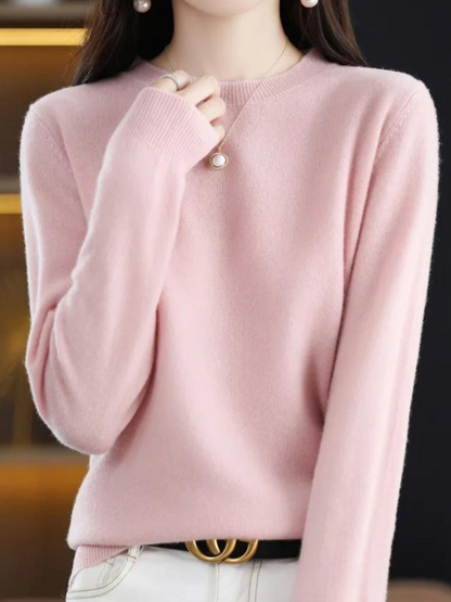 Eveloria Damen Wollpullover Klassisch
