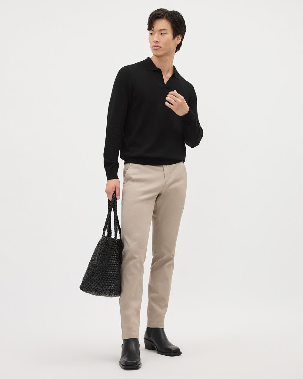 Eveloria Damen Polo Baumwolle Johnny Kragen Weiß - Eveloria