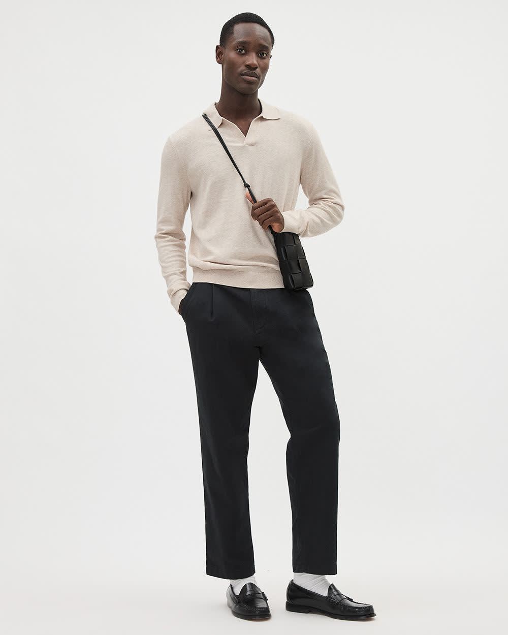 Eveloria Damen Polo Baumwolle Johnny Kragen Weiß