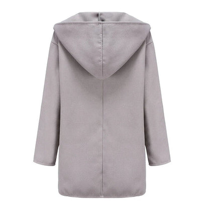 Eveloria Damen Trenchcoat Klassisch Wollstoff Beige