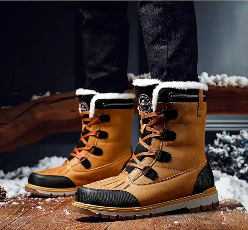 Herren Winterschuhe Mittelhoch Schnürung Warmfutter