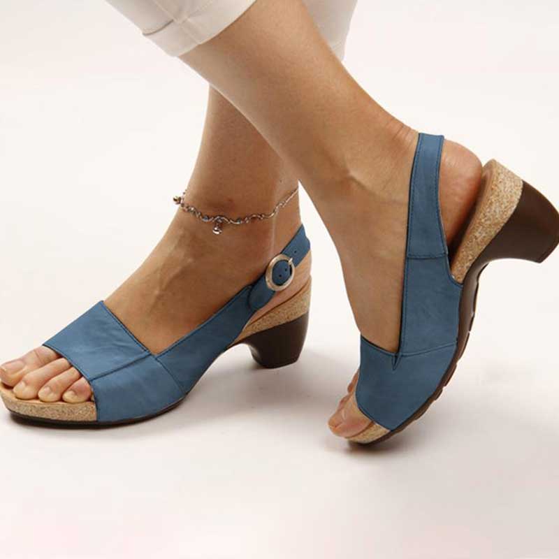 Eveloria Damen Orthopädische Sandalen Absatz Komfort