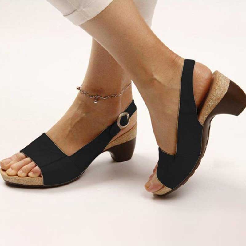 Eveloria Damen Orthopädische Sandalen Absatz Komfort