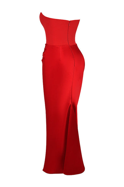Eveloria Damen Trägerloses Maxikleid Korsett