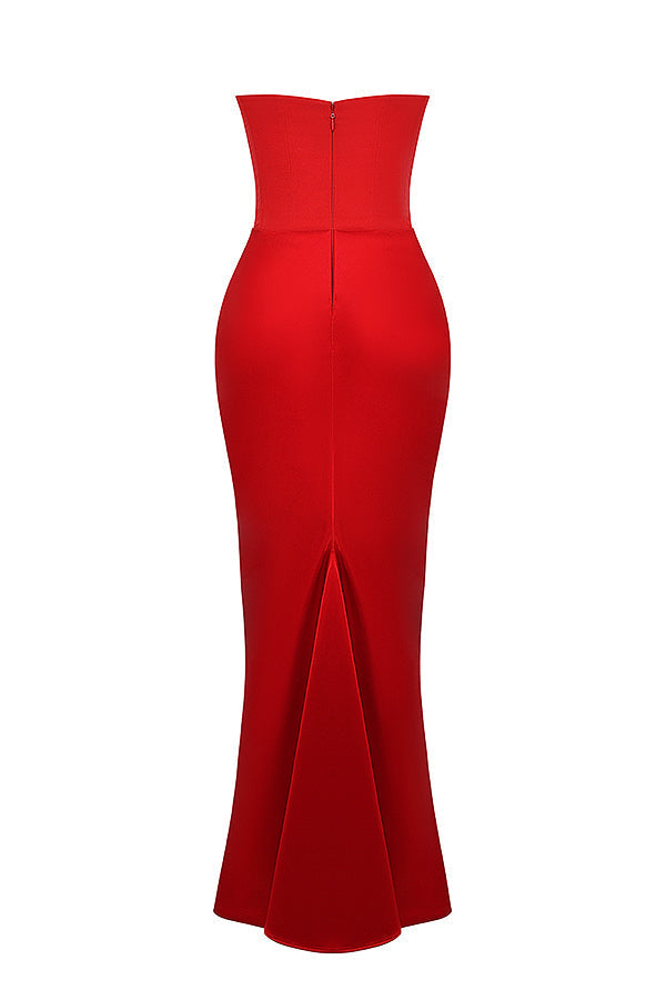 Eveloria Damen Trägerloses Maxikleid Korsett