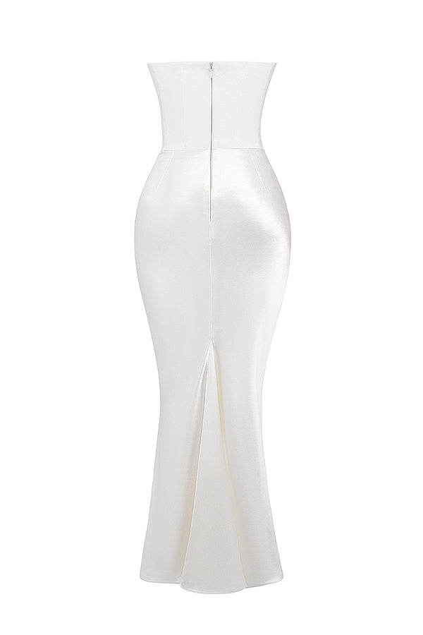 Eveloria Damen Trägerloses Maxikleid Korsett