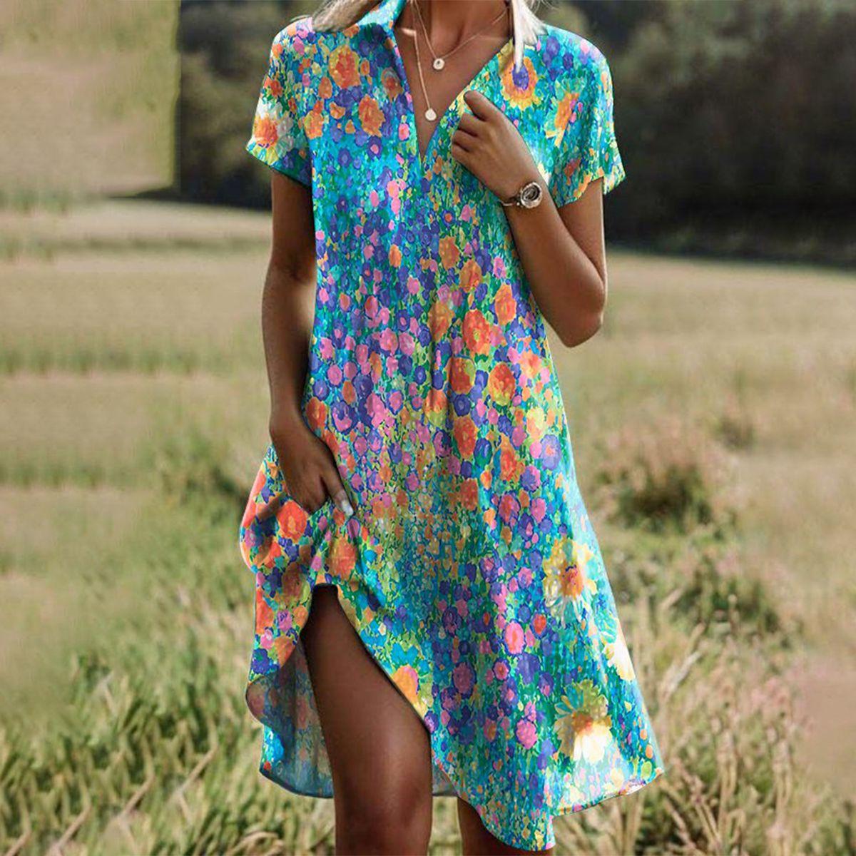 Anke Damen Sommerkleid Boho Chic - Eveloria