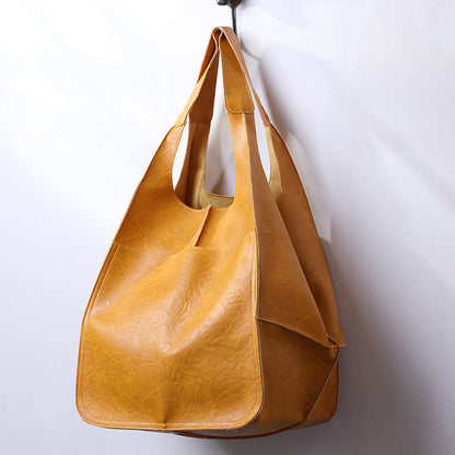 Damen Großhandtasche Leder Schwarz - Eveloria