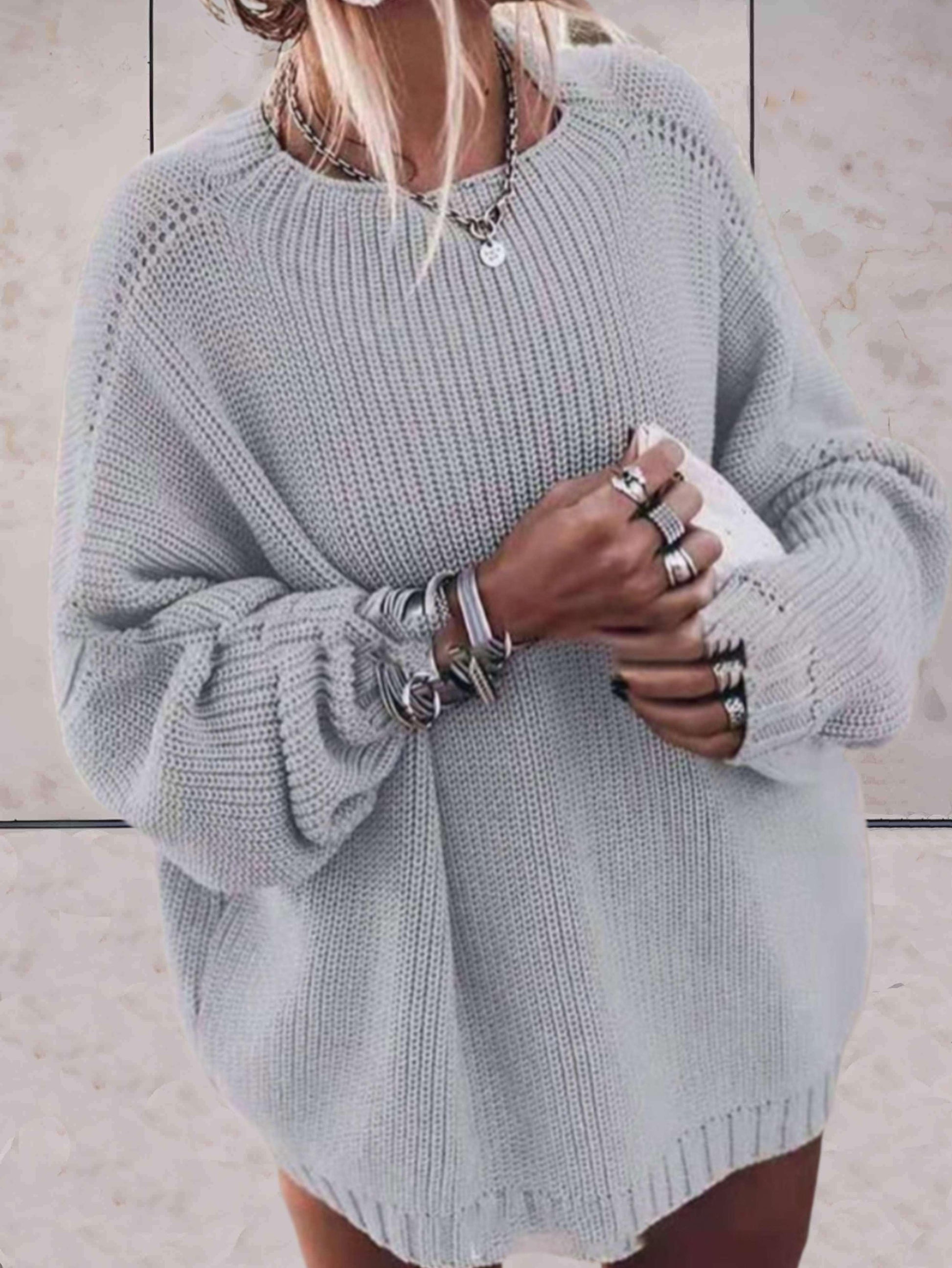 Eveloria Damen Oversize Strickpullover - Eveloria