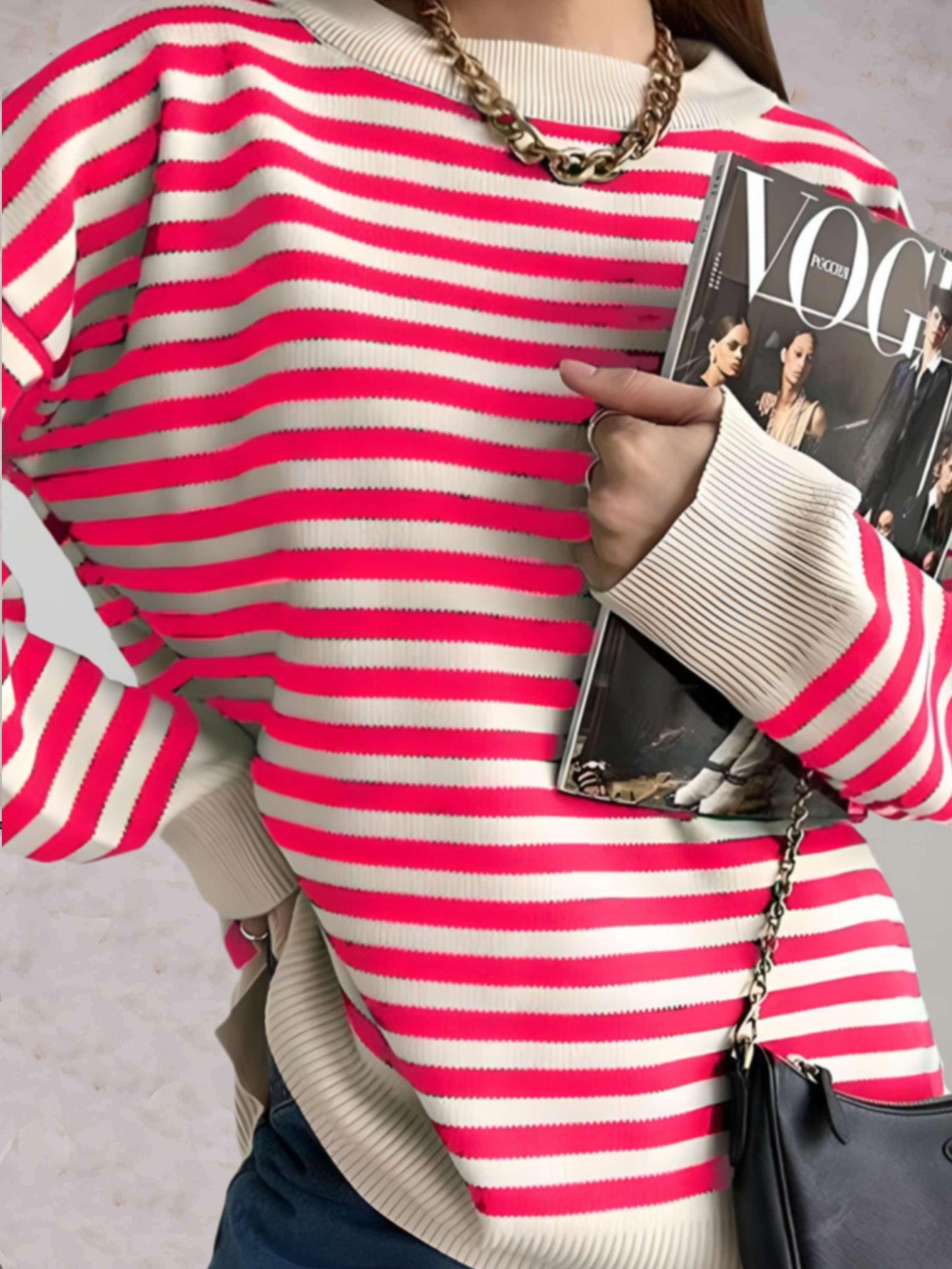 Eveloria Damen Oversize Pullover Stilvoll