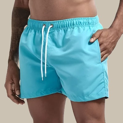 Herren Badeshorts Sommer Kordelzug Seitentaschen