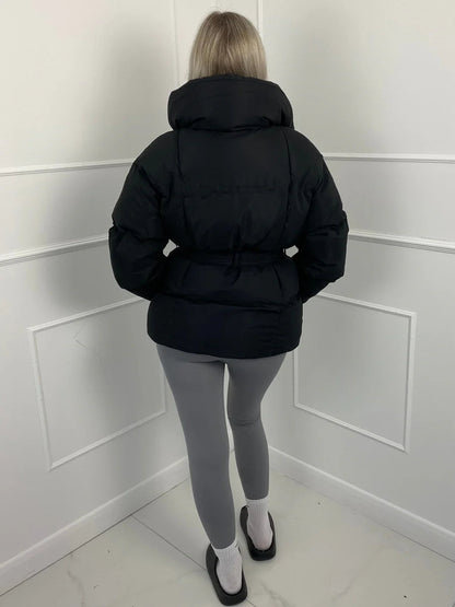 Damen Wintersteppmantel mit Gürtel