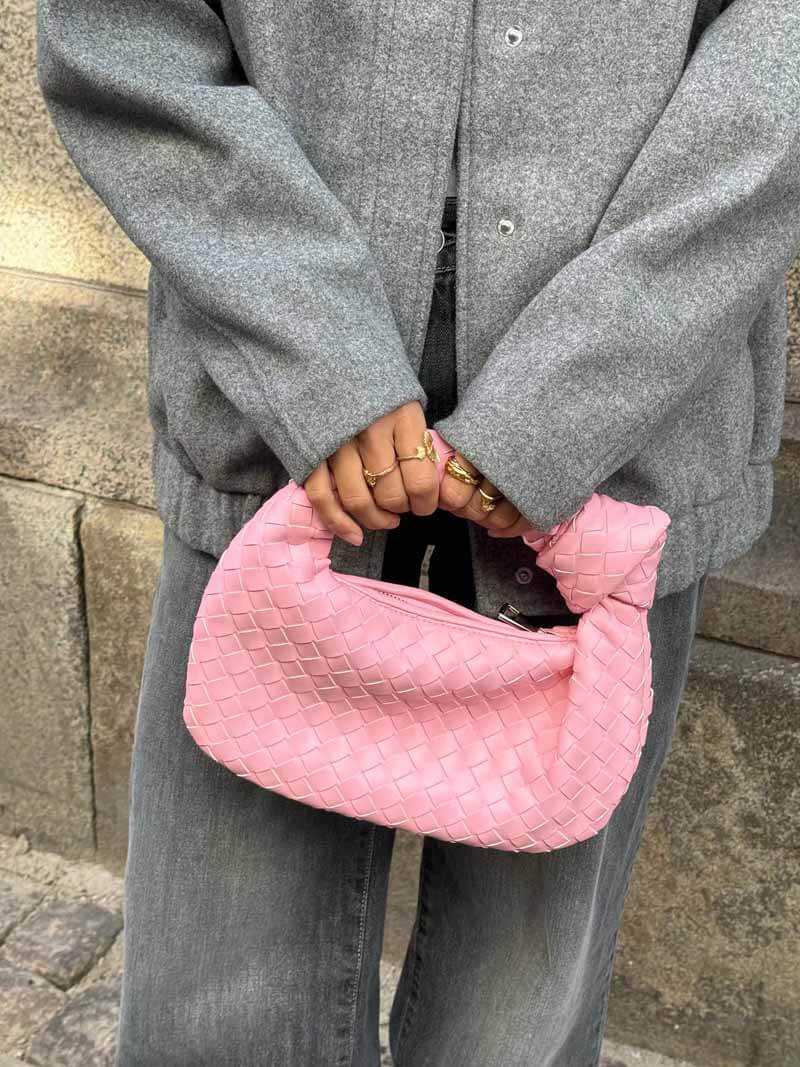 Damen Mini Geflochtene Handtasche