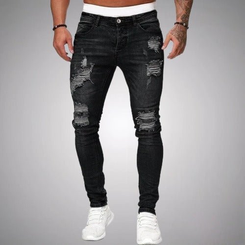 Herren Ripped Jeans Lang - Eveloria