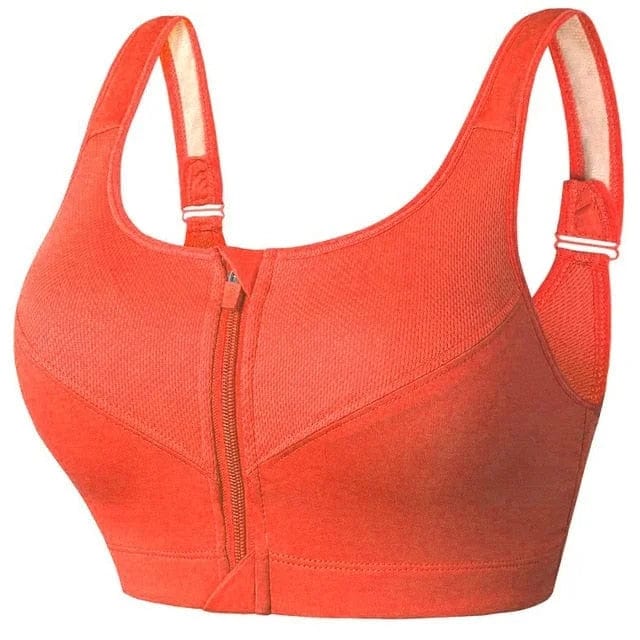 Eveloria Damen Sport-BH Große Größen Reißverschluss