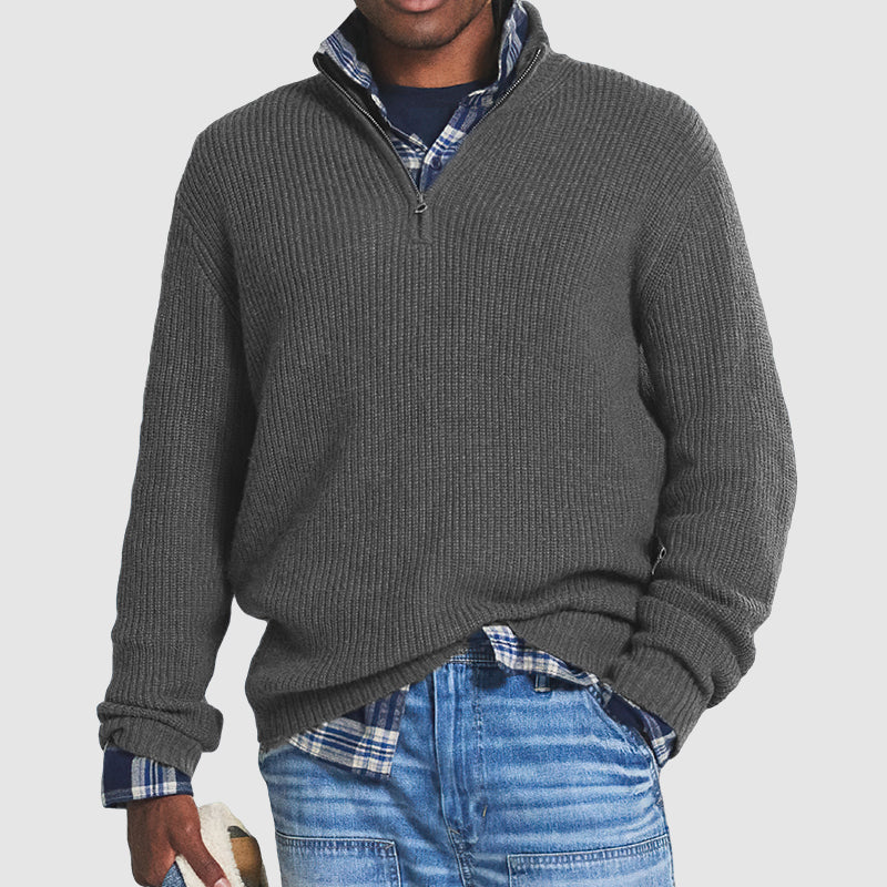 Herren Pullover Reißverschluss Warm - Eveloria