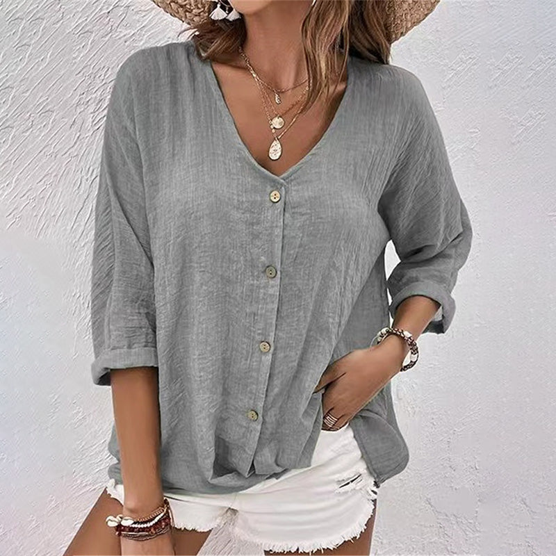 Eveloria Damen T-Shirt V-Ausschnitt
