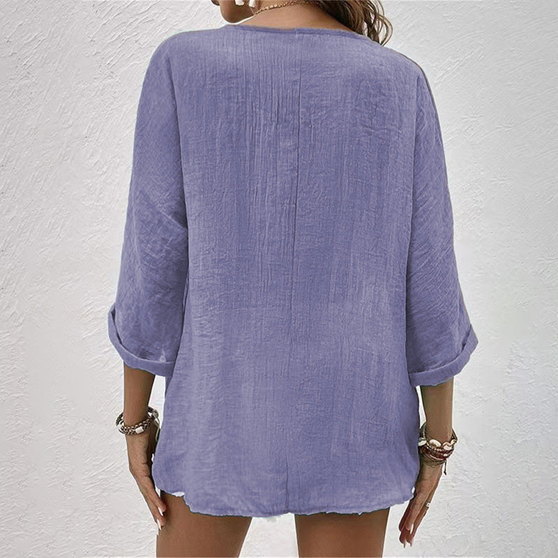 Eveloria Damen T-Shirt V-Ausschnitt