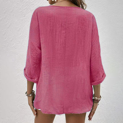 Eveloria Damen T-Shirt V-Ausschnitt