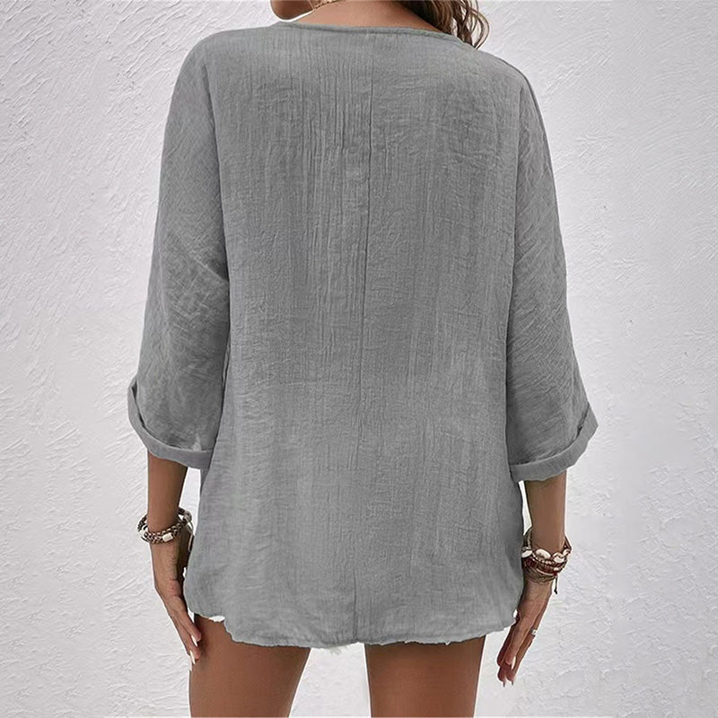 Eveloria Damen T-Shirt V-Ausschnitt