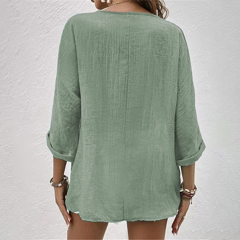 Eveloria Damen T-Shirt V-Ausschnitt