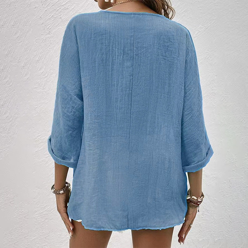 Eveloria Damen T-Shirt V-Ausschnitt