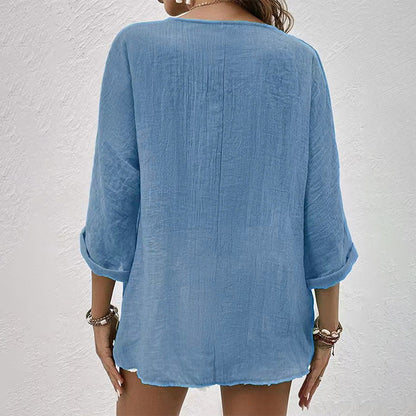 Eveloria Damen T-Shirt V-Ausschnitt