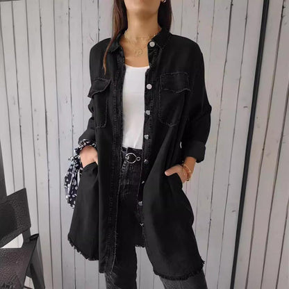 Eveloria Damen Hemdjacke Bequem