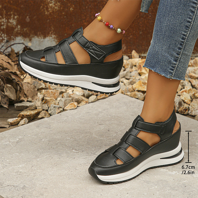 Eveloria Damen Sneaker-Sandalen Geschlossen
