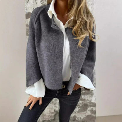 Eveloria Damen Mittellange Jacke Stilvoll